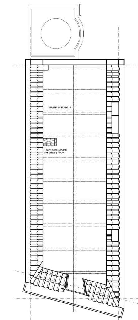 dakplattegrond grachtenpand Amsterdam